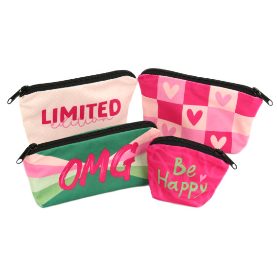 DIY-Nähset - Velvet - Knautschtaschen - 4 Täschchen - OMG - abby and amy