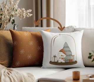 Genähtes Kissen inkl. Inlet - Woodland Christmas - Snowflakes - Mein Hanseherz