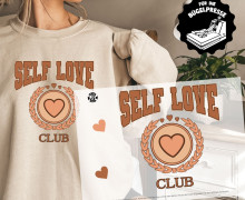 Onkel Bo's Bügelbilder - DIN A4 - Self Love Club - Schriftzug - Braun - BIG