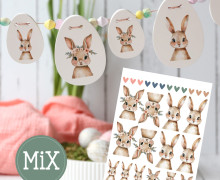 Rub-On Sticker - Delightful Bunnies - Hasenmix - Tante Henni Rub-Ons - vielfältig nutzbar - Ostern