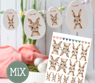 Rub-On Sticker - Delightful Bunnies - Hasenmix - Tante Henni Rub-Ons - vielfältig nutzbar - Ostern