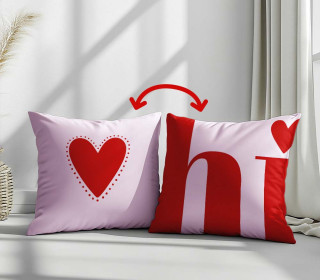 Genähtes Kissen inkl. Inlet - Hugs & Kisses - Hi Love - studio.mARTinchen - Mein Hanseherz