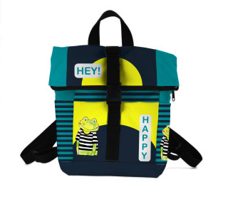 DIY-Nähset - Rucksack - Nepal - Klein - fröhliche Tierfreunde - Happy Frosch - ela ideen - abby and amy