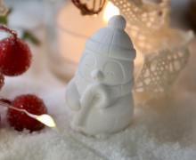 Silikon - Gießform - Weihnachtspinguin - mit Zuckerstange - Mini - vielfältig nutzbar