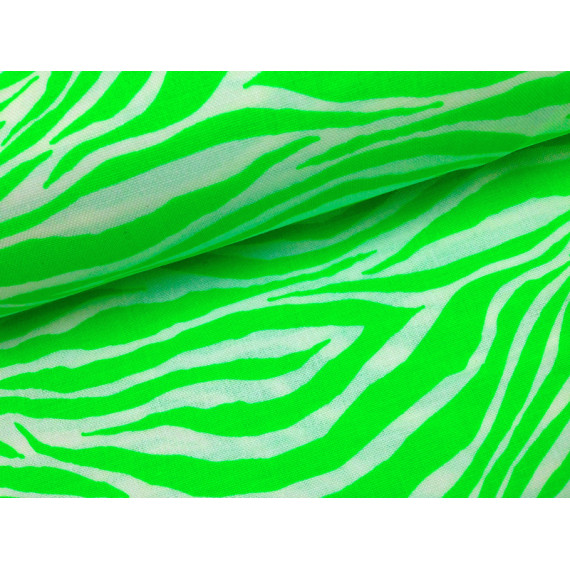 Stoff Neon On Zebrastreifen Camelot Grün