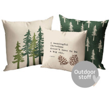Kissenstoff - DIY - Kissen-Set - Weihnachtswunder - Oh Tannenbaum - Lausemia Design Studio - Outdoorstoff - abby and amy