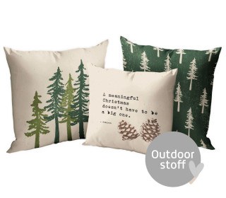Kissenstoff - DIY - Kissen-Set - Weihnachtswunder - Oh Tannenbaum - Lausemia Design Studio - Outdoorstoff - abby and amy