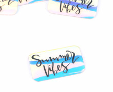 1 HOLO LABEL - Einhornfolie - Bedruckt - Summer Vibes