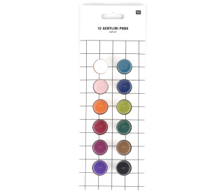 12x 3,5ml Acrylfarbe - Acrylini - Pods - Rico Design - Earthy