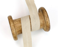 3 Meter Schrägband - Baumwolle - Sand - Uni - 2cm x 3m - Zugeschnitten