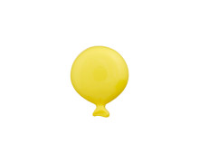 1 Polyesterknopf - Rund - 15mm - Öse - Kinder - Luftballon - Gelb