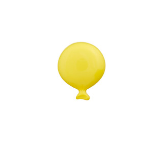 1 Polyesterknopf - Rund - 15mm - Öse - Kinder - Luftballon - Gelb