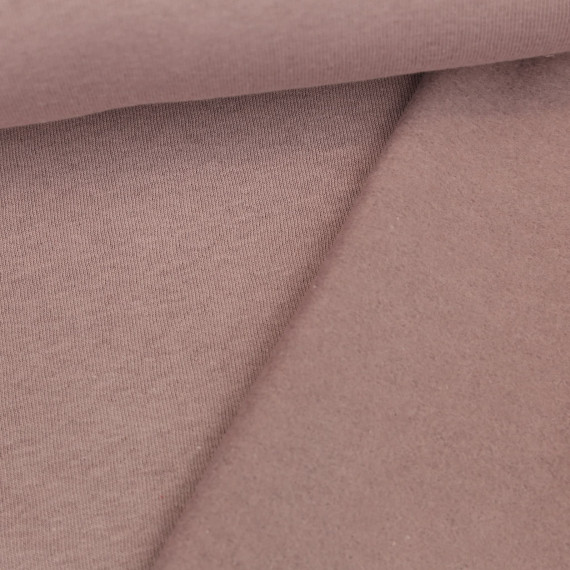 Kuschelsweat Light - Uni - Taupe - Sweat Angeraut 