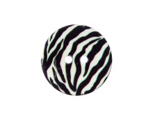 1 Kokosknopf - Echt Kokos - Animalprint Zebra - 23mm - 2-Loch - Schwarz/Weiß