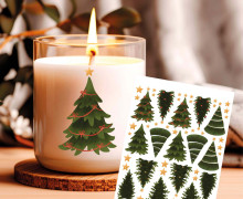 Rub-On Sticker - Tannenbäume - KnilchArt Design - Tante Henni Rub-Ons - vielfältig nutzbar