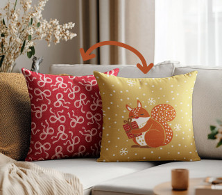 Genähtes Kissen inkl. Inlet - Waldweihnacht - Eichhörnchen - Sanne Paul - Mein Hanseherz