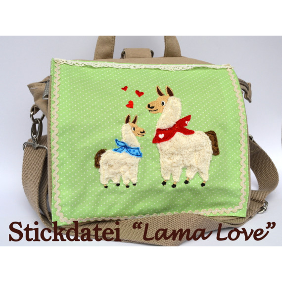 Stickdatei Lama LOVE 13x18cm