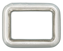 1 Rechteck-Ring - Vierkant - 25mm - Metall - Kantig - Silber