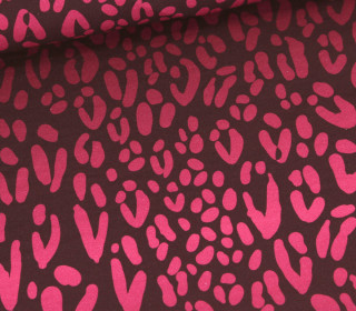 Bio-Canvas - Feste Baumwolle - Safari - Wild XMas 2025 - Bordeaux - Hamburger Liebe