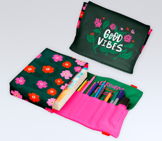 DIY-Nähset - Buch-Organizer - Good Vibes - Softshell - abby and amy