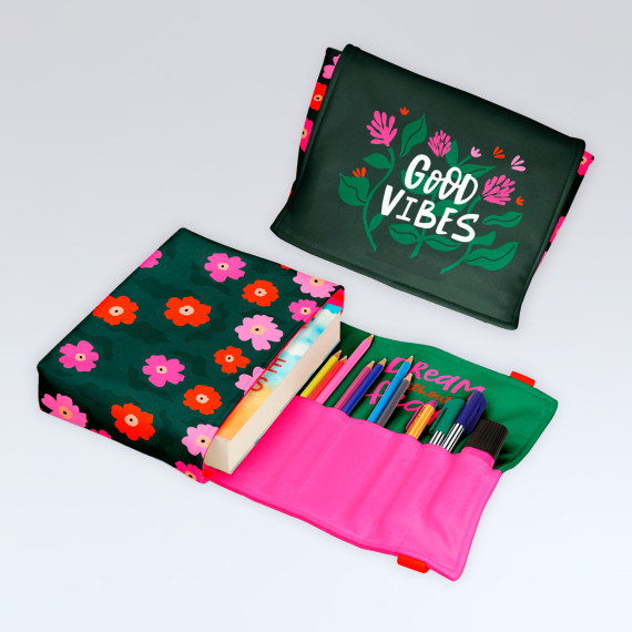 DIY-Nähset - Buch-Organizer - Good Vibes - Softshell - abby and amy
