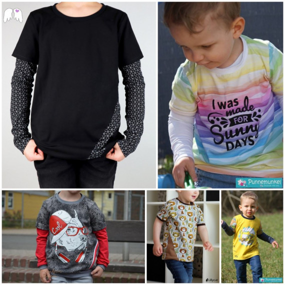 Shirt Simon Lagenlook Gr. 86 - 152 FREEBOOK