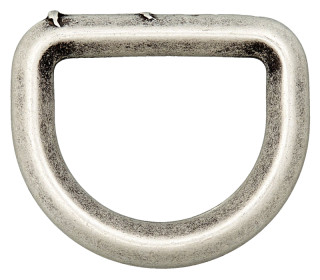 1 D-Ring - 25mm - Taschenring - Metall - Kantig - Altsilber