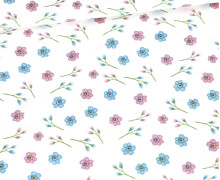 Modal Jersey - Vergissmeinnicht - Blumen - Weiß - Nature Rafa Design - abby and me