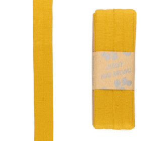 3 Meter Schrägband - Viskose Jersey - Ocker - Dehnbar - 2,0cm x 3m - Zugeschnitten