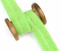 1 Meter Einfassband - Wolltresse - Falztresse - 30mm - Uni - Gelbgrün