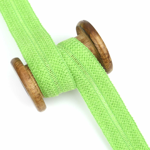 1 Meter Einfassband - Wolltresse - Falztresse - 30mm - Uni - Gelbgrün