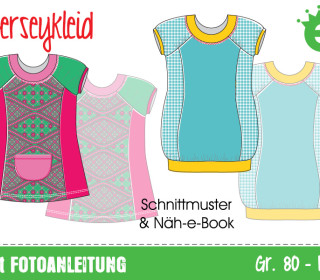 Ebook - Jerseykleid Gr. 80 - 122 | kurzes sommerliches Mädchenkleid / Jerseytunika