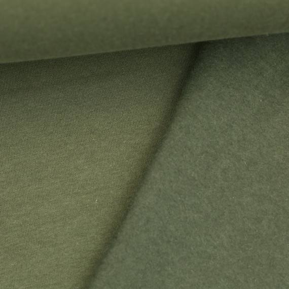 Kuschelsweat Light - Uni - Grün - Sweat Angeraut 