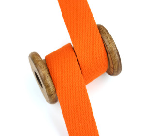 1m Gurtband - Baumwolle - 30mm - Uni - Orange