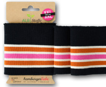 Bio-Bündchen - College - 7 Stripes - Evermore - Multi - Cuff Me - Hamburger Liebe - Schwarz