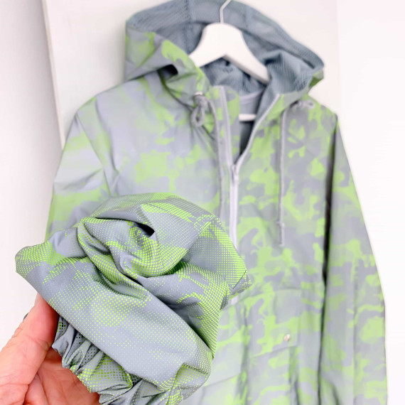 Leichter Regenjacken Stoff Regencape Reflektor Camouflage