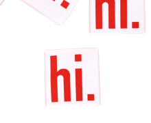 1 XXL Label - hi. - Weiß/Dunkelrot - Anlukaa
