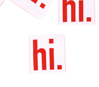 1 XXL Label - hi. - Weiß/Dunkelrot - Anlukaa