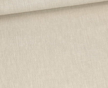 Leinen - Baumwoll - Mischgewebe - Fischgrätmuster - Warmweiß/Beige