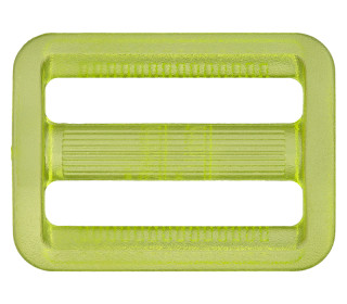 1 Leiterschnalle - Kunststoff - 25mm - Transparent - Hellgrün