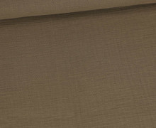 Musselin - Muslin - Double Gauze - Extrabreit - 240cm - Uni - Taupe Dunkel - Schnuffeltuch - Windeltuch