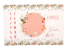 DIY - Babydecken-Top - Bunte Blumenwiese - Meilensteine