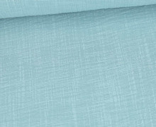 Musselin - Muslin - Double Gauze - Schnuffeltuch - Windeltuch - Uni - Slub-Garn - Pastelltürkis