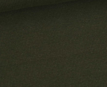 Bündchen Standard - Feine Rippen - Uni - Olivgrün Dunkel - #861