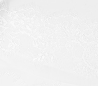 1m Französische Wäschespitze - Weich - 17,5cm - Weiß