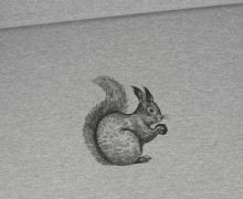 Sommersweat - Waldtiere - Eichhörnchen - Paneel - Grau Meliert - abby and me