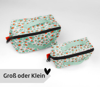 DIY-Nähset - Kosmetiktasche - Binz - Leo Love - Creme - GRÖSSENAUSWAHL - abby and amy