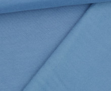 French Terry - Sweat - Leicht Geraut - Uni - Jeansblau