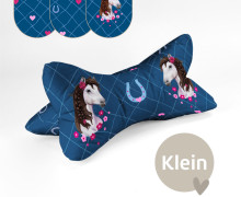 DIY-Nähset - Leseknochen - Klein - Pferd mit Zopf - Gitter - Velvet - abby and amy