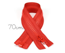 1x70cm Reißverschluss - Teilbar - Hochwertig - Opti - Rot (0722)